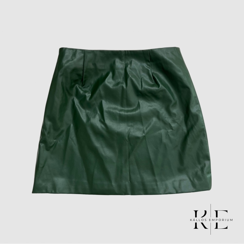 Cotton On Green Faux Leather Mini Skirt